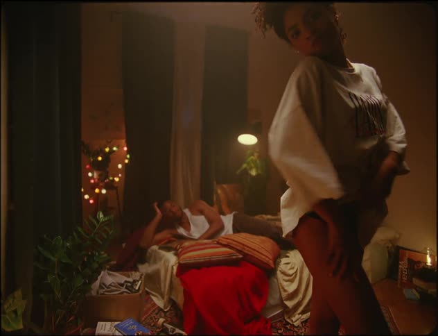 Man and woman are showing affection towards each other