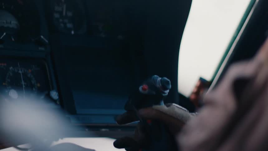 Pilot uses cyclic control to fly helicopter