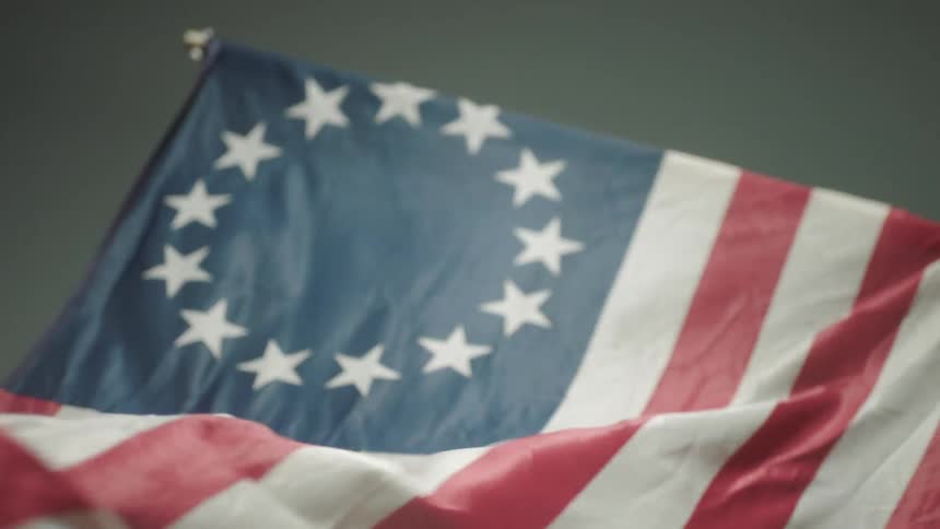A flag is being waved