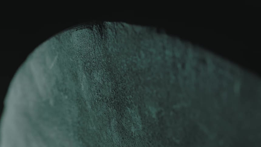 The surface of a rock is rough