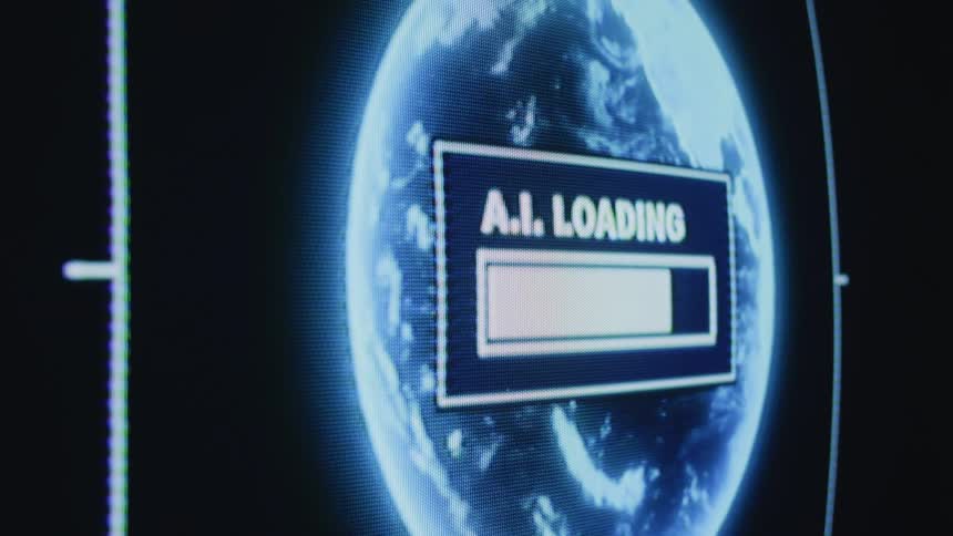 A globe on a technology screen is displayed