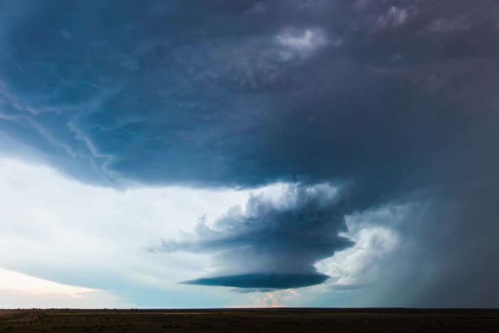 Storm with heavy thunder and lightning