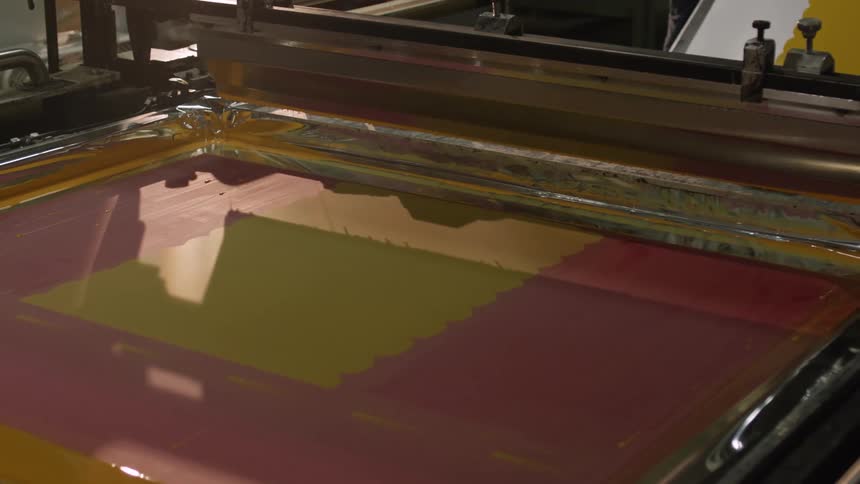 The machine is working in the factory