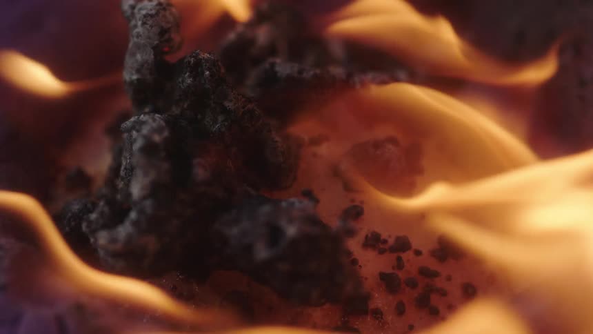 The material is burning