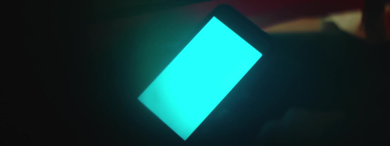 A person tapping a phone