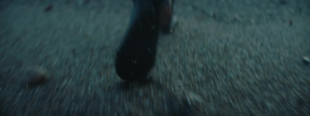 A person running from a vechicle or something