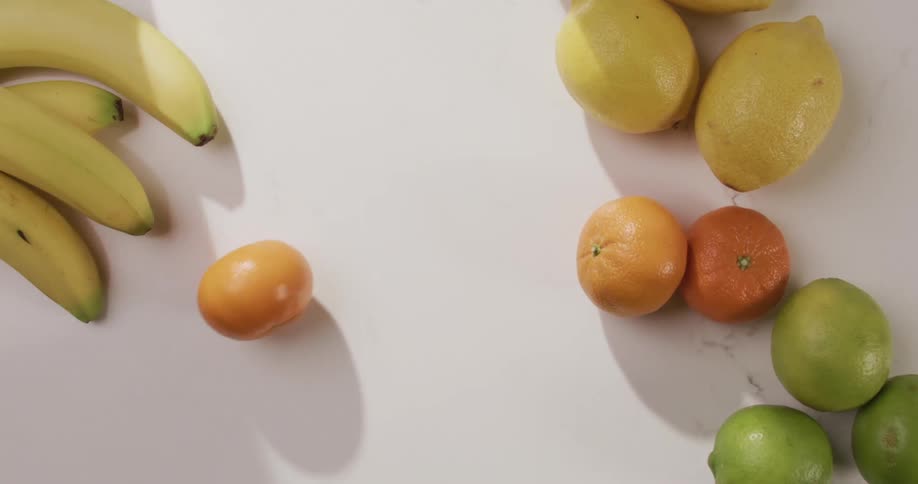 Fruit is set on a table for the food display