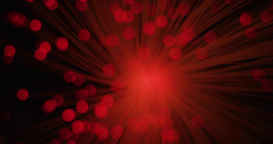 Fiber optic lights change from red to green