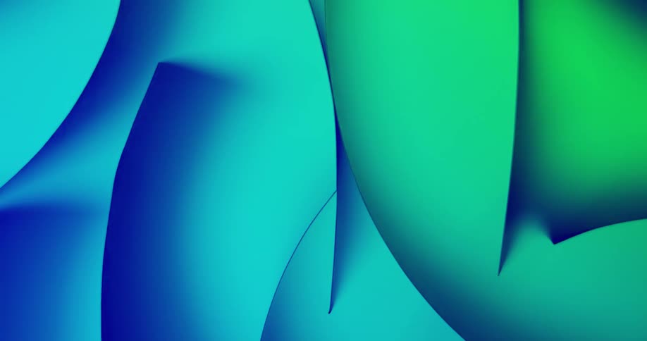 Different shapes move on the desktop wallpaper