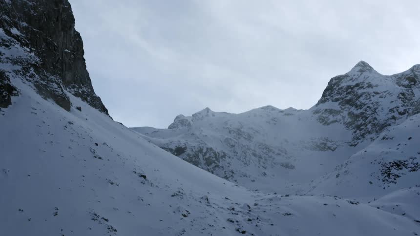 Winter Wonderland: Aerial View of St. Moritz Mountains
