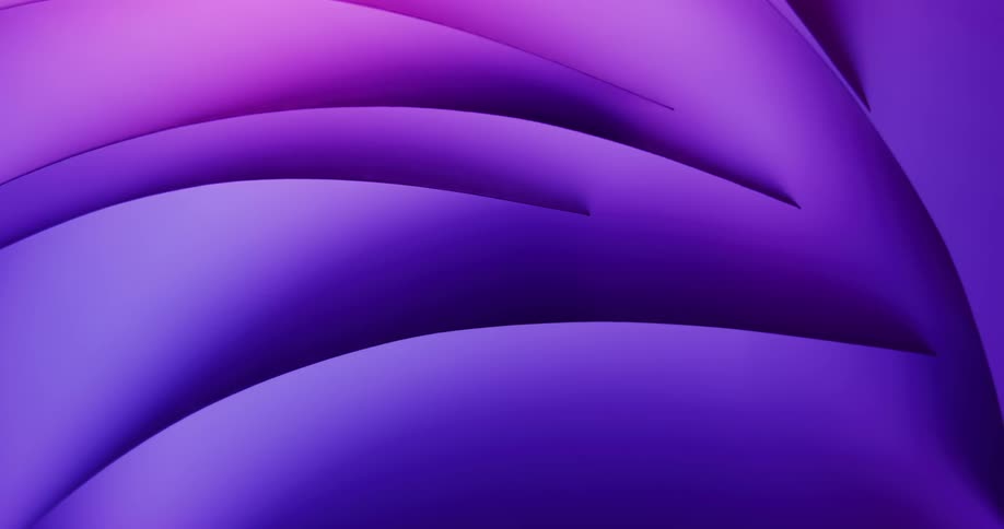 Curved shapes illuminated by soft pastel blue and purple lights