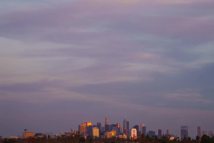 The view is of the downtown area and you can see buildings