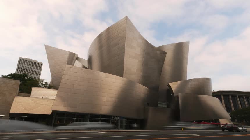 Exterior view of walt disney concert hall
