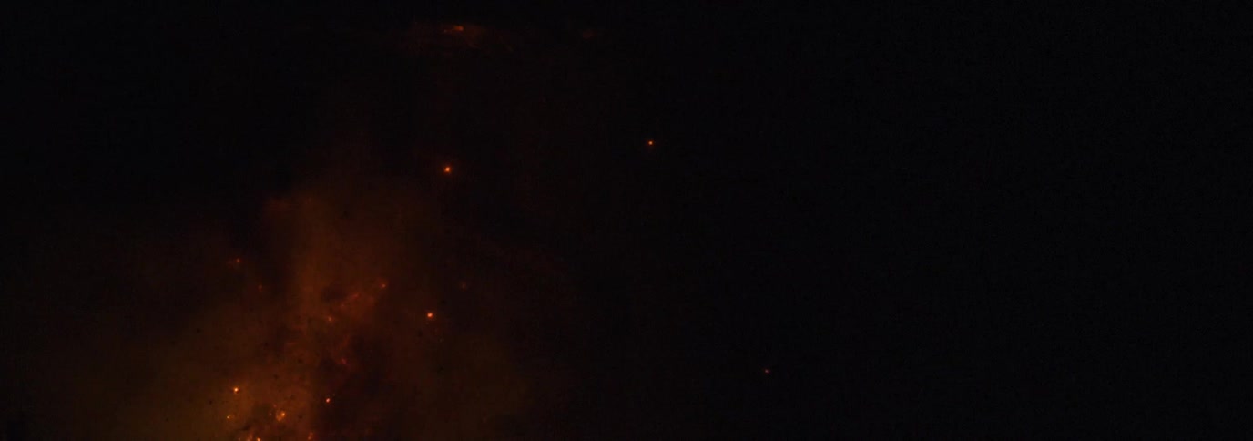 Fire works going off at night