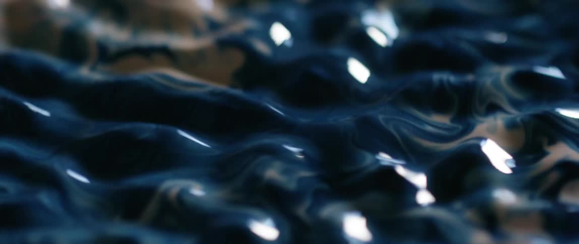 Blue and white liquid bounces