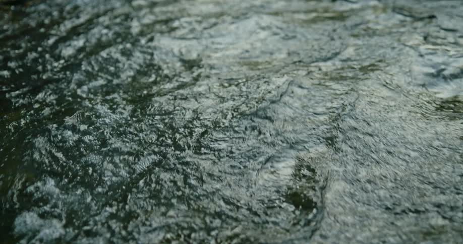Wake from small boat probably freshwater lake