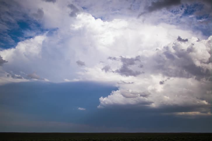 Clouds billowing in the sky