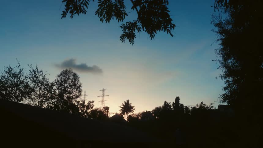 A shot of a place in a back during sunrise