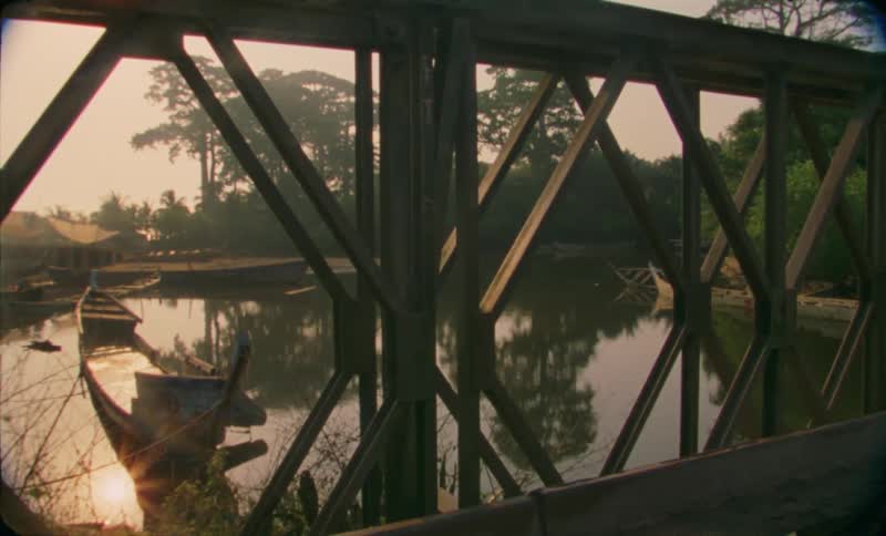 A bridge during sunset is displayed