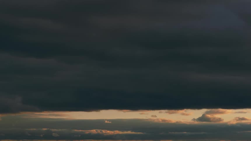 Landscape of dark clouds in the sky at dusk
