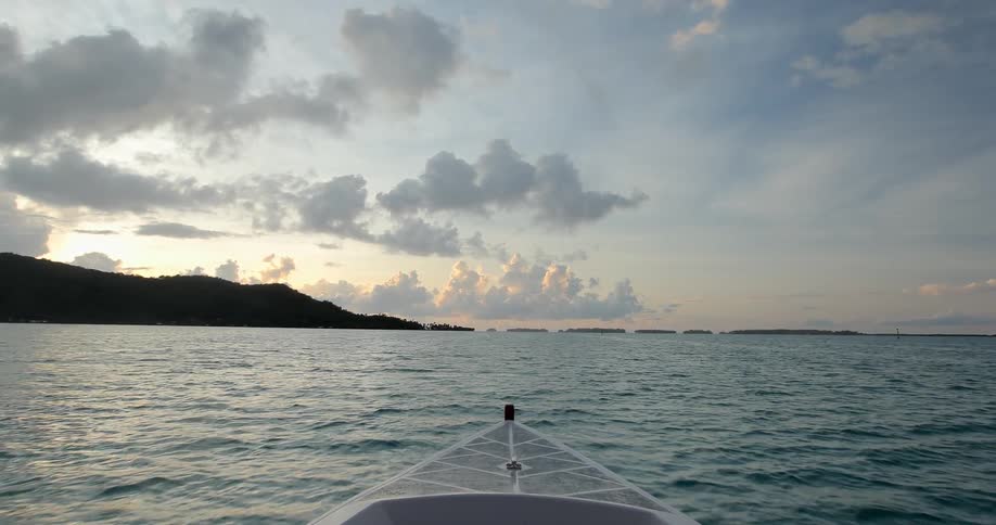 First person view riding a kayak in the water