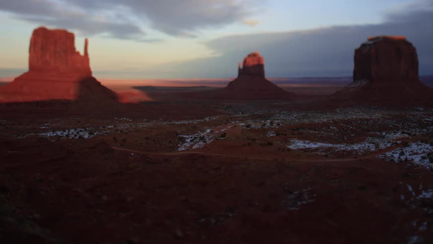 The view is of the desert around the day time