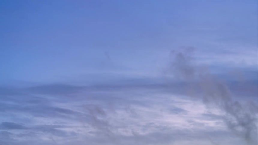 The view is of the sky and you can see all the clouds