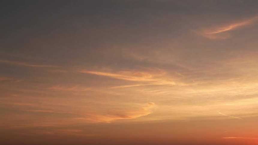 The view is of the sky and you can see the sun light