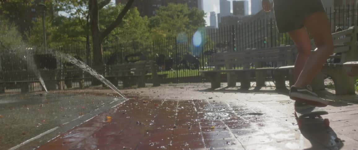 Woman Skateboarding In New York