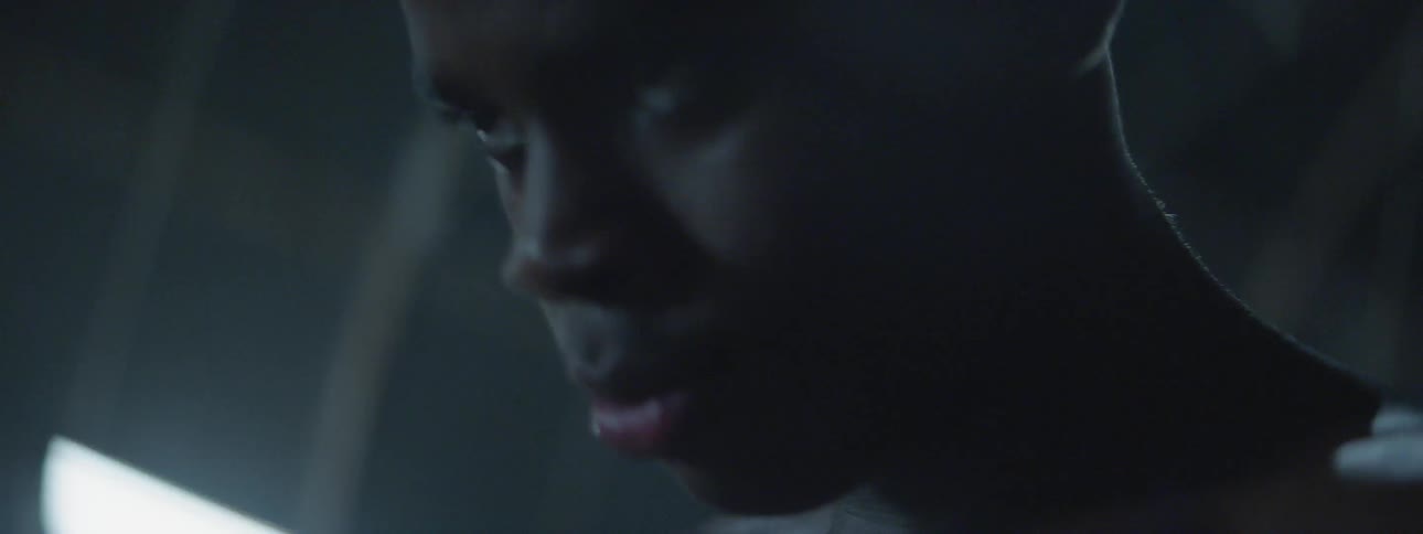 Man staring forward intensely