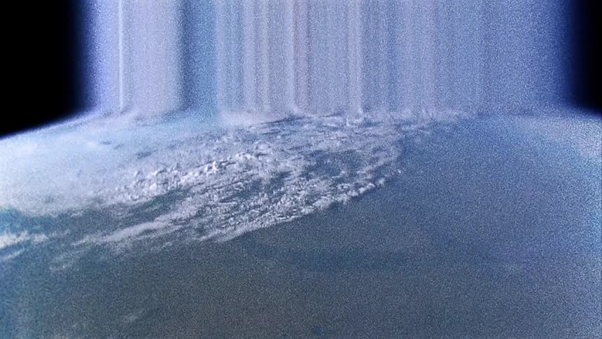 The planet is distorted from space