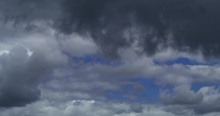Time lapse of dark and gray clouds floating in the sky