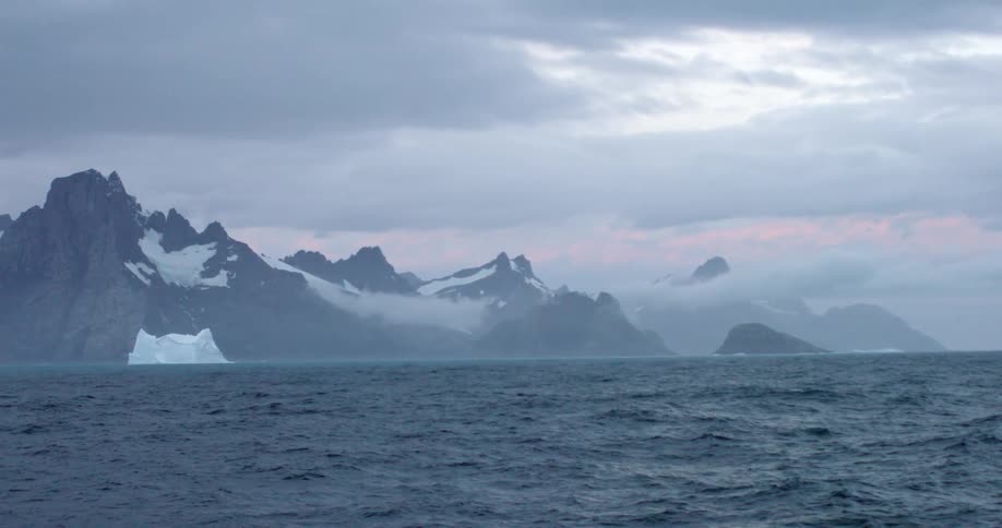 Rough waters lie before this mountain range