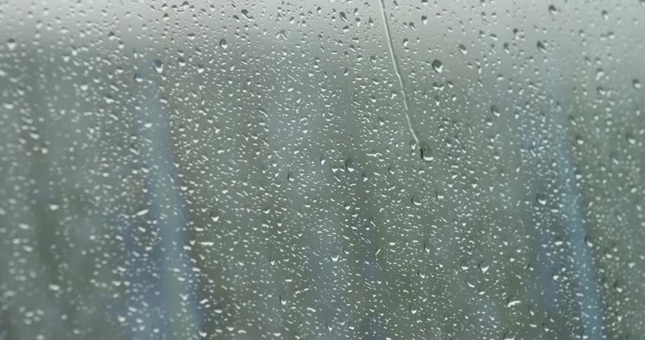 Rain hits the window