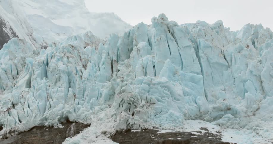 This mountain is covered with ice