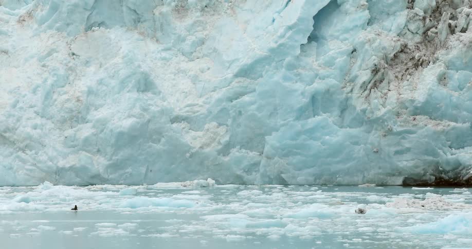 A blue glacier