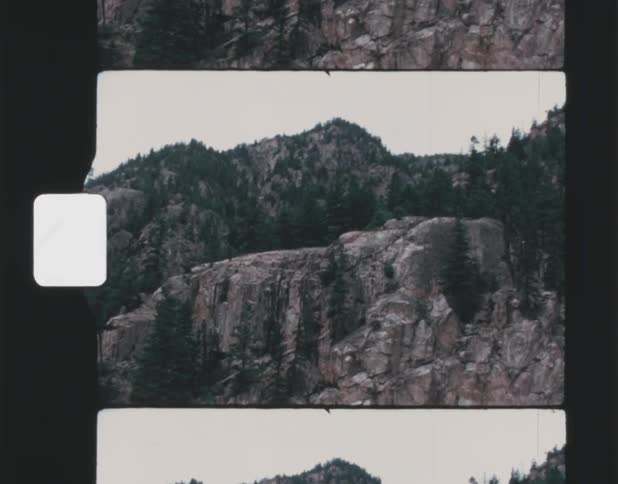 Landscape of rugged mountains on a cloudy day