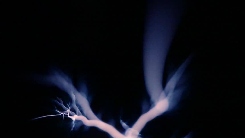 The electricity is flashing around