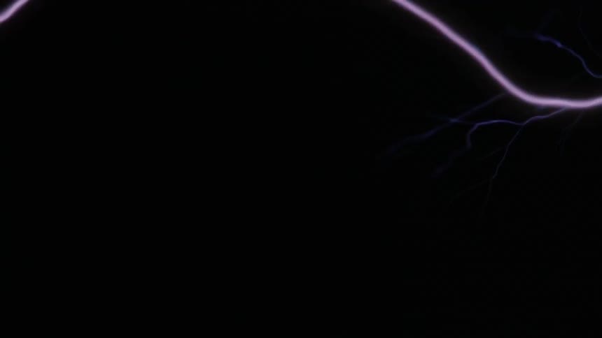 The lightning flashes around