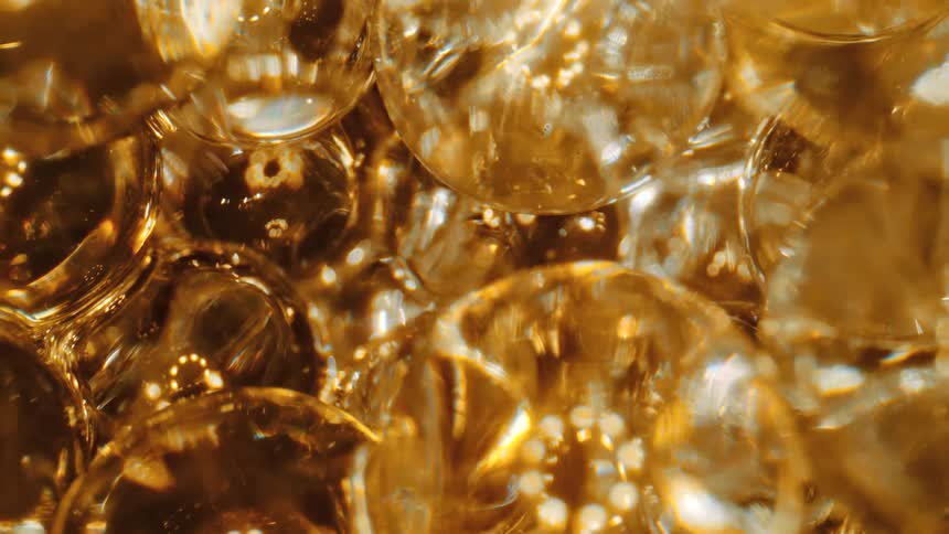 Abstract marbles shining with a ring of light