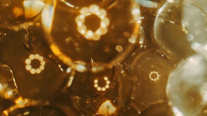 The spheres are all connecting