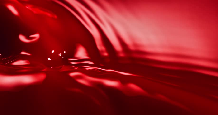 The view is of some kind of red substance