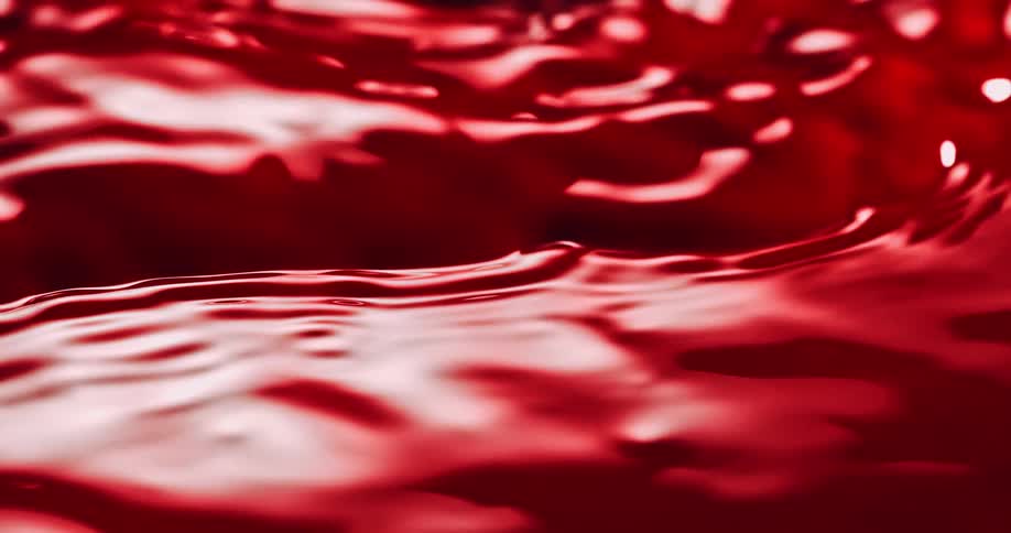 Red paint ripples after pouring