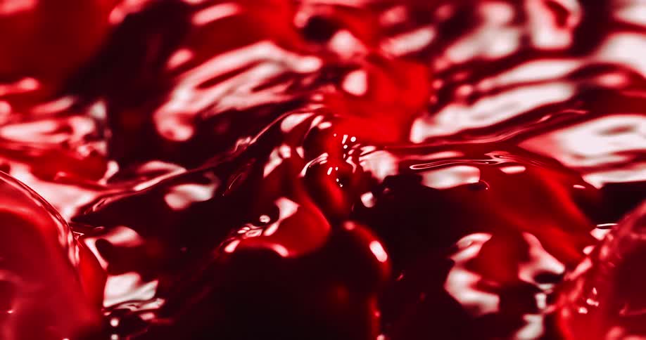 Choppy red oil paint
