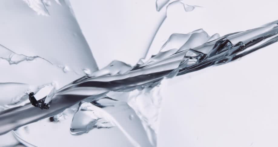 Liquid flows through cracks in plaster