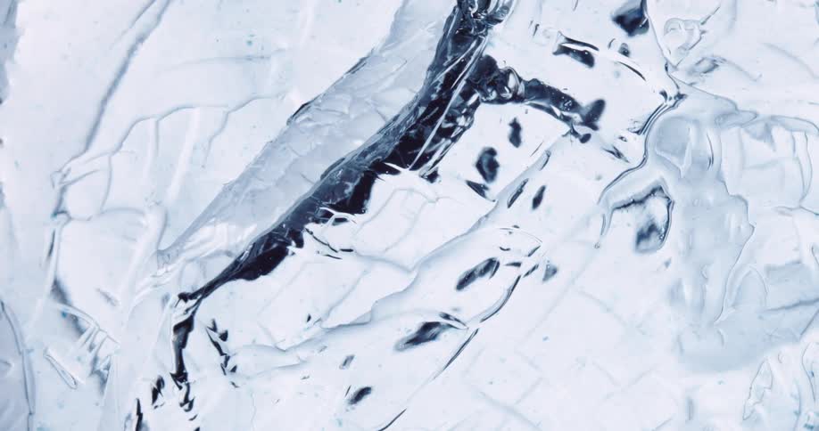 Close up of ice breaking up