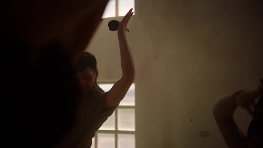 A man leads a dance workout class