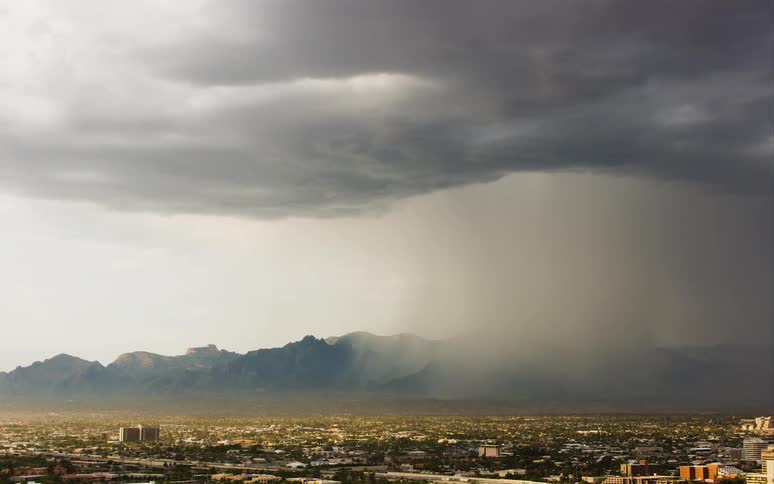 Storm clouds flowing in the sky