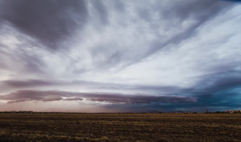 Time lapse of a heavily clouded day