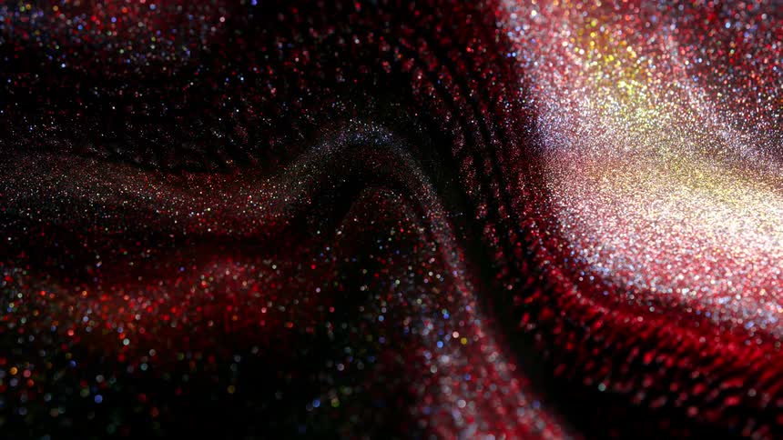 Colors and sparkles in red and pink lines twinkle as they move